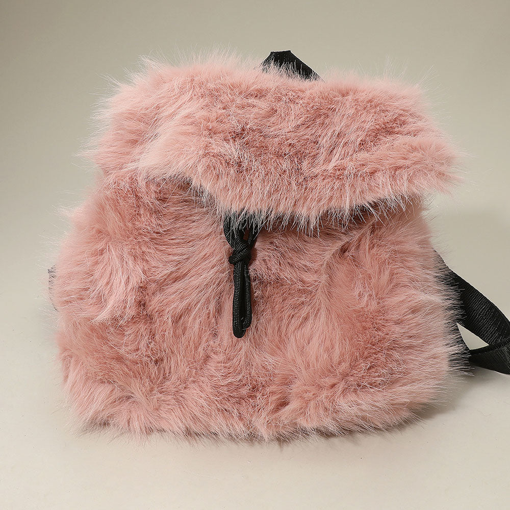 Madeline Love Pink Faux Fur Cozy Backpack - Bags & Wallets