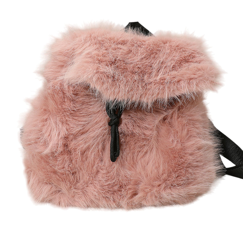 Madeline Love Pink Faux Fur Cozy Backpack - Bags & Wallets - desc