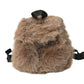 Madeline Love Taupe Faux Fur Cozy Backpack - Bags & Wallets - desc