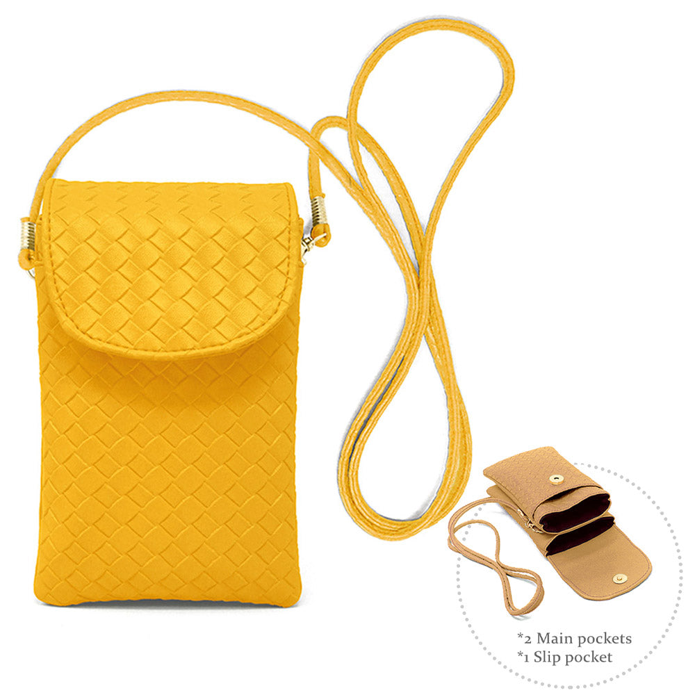 Madeline Love Mustard Faux Leather Mini Crossbody Bag - Bags & Wallets - desc