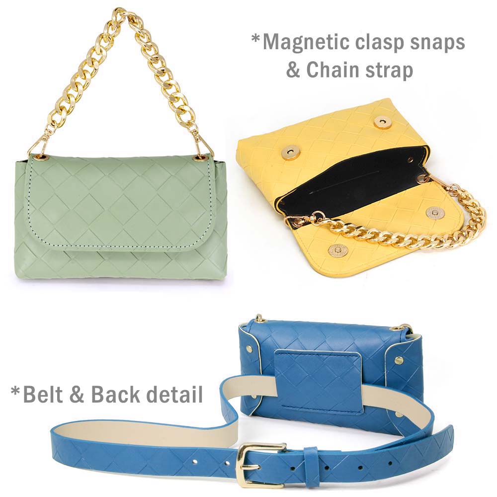 Madeline Love Mint Solid Color Cassette Fanny Pack / Belt / Tote Bag - Bags & Wallets - extra