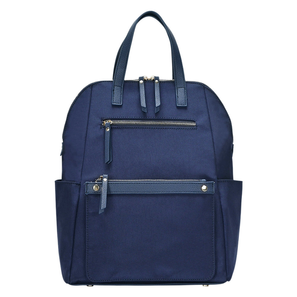Madeline Love Navy Solid Trolley Sleeve Backpack Bag - Bags & Wallets - desc