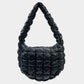 Madeline Love Black Faux Leather Quilted Puffer Shoulder Cloud Bag - Bags & Wallets - extra