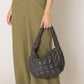 Madeline Love Gray Faux Leather Quilted Puffer Shoulder Cloud Bag - Bags & Wallets