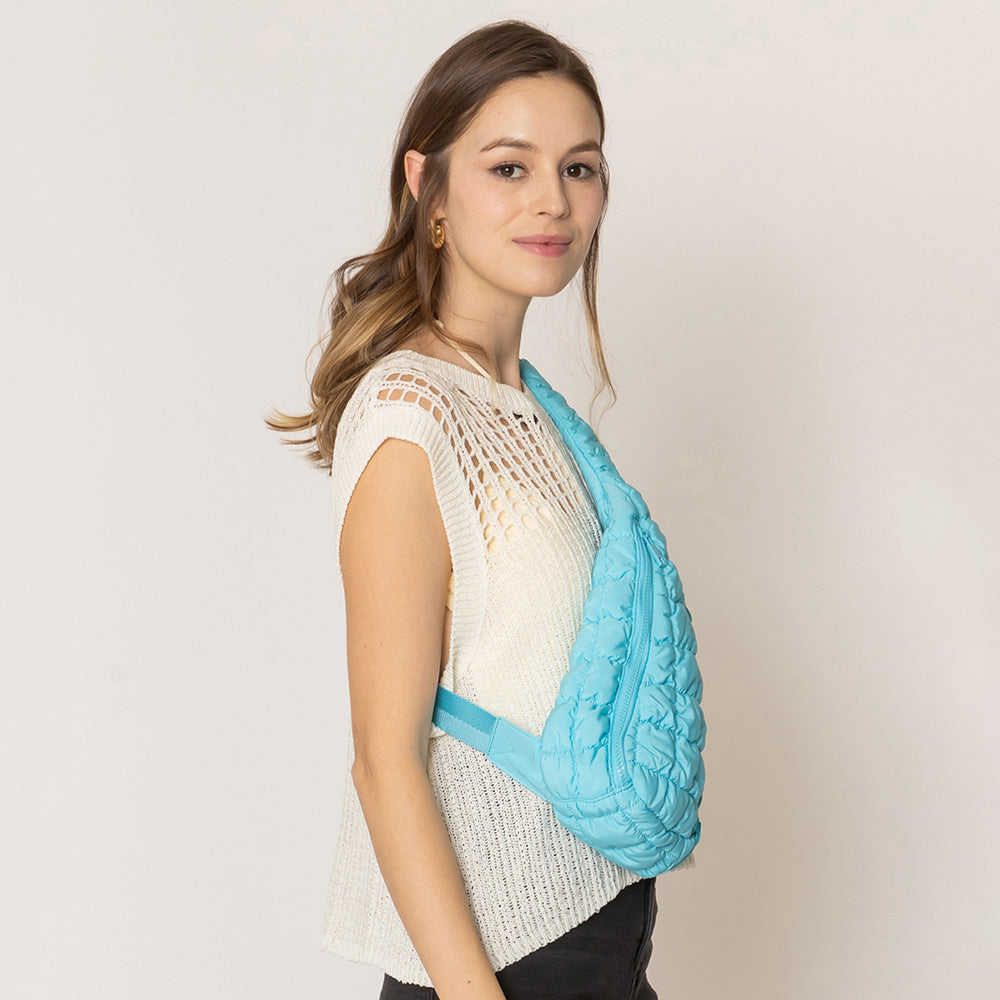 Madeline Love Aqua Quilted Sling Bag - Bags & Wallets - extra