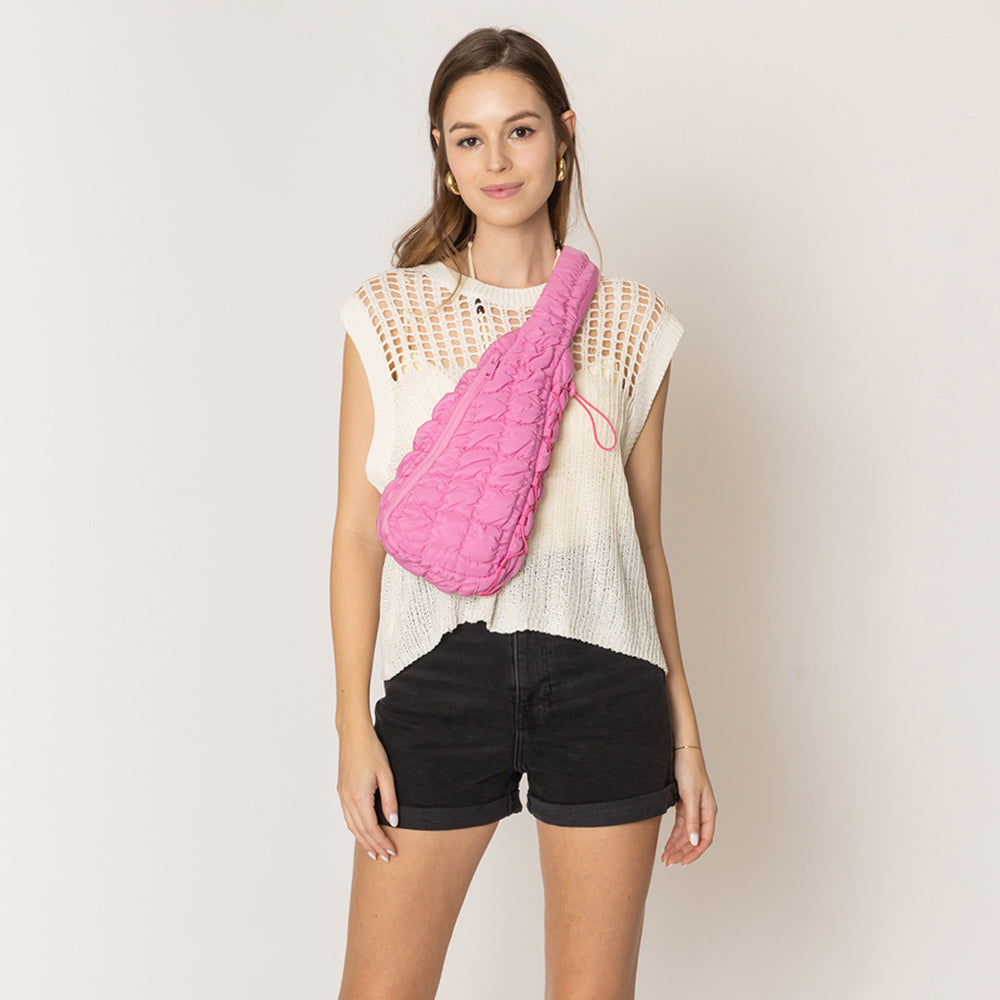Madeline Love Pink Quilted Sling Bag - Bags & Wallets