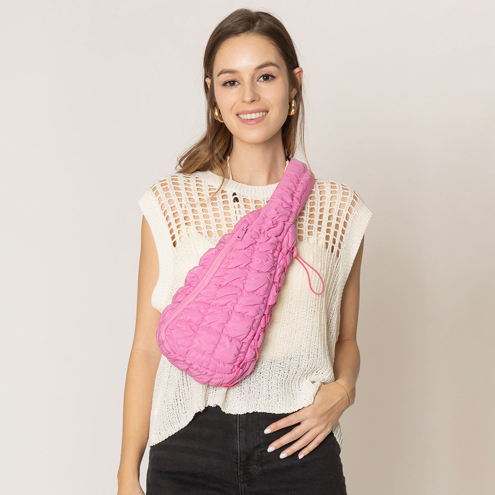 Madeline Love Pink Quilted Sling Bag - Bags & Wallets - extra