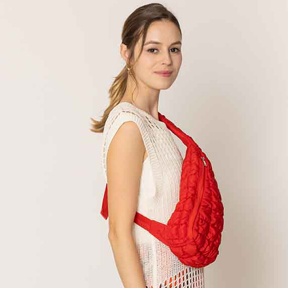 Madeline Love Red Quilted Sling Bag - Bags & Wallets - extra