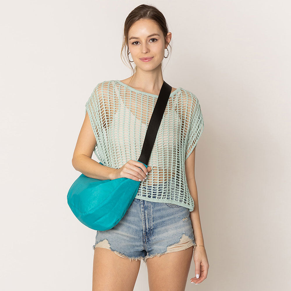Madeline Love Aqua Crescent Crossbody Bag - Bags & Wallets