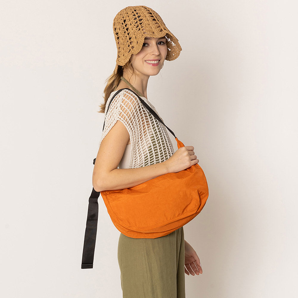Madeline Love Orange Crescent Crossbody Bag - Bags & Wallets