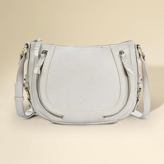 Madeline Love Cream Faux Leather Compact Crossbody Bag - Bags & Wallets