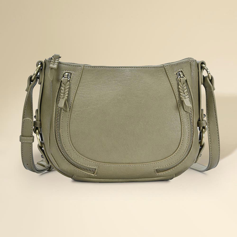 Madeline Love Sage Faux Leather Compact Crossbody Bag - Bags & Wallets