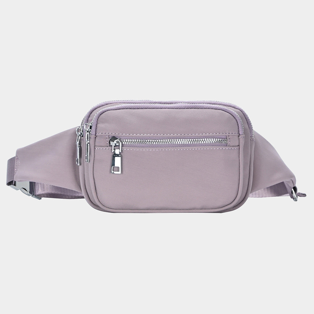 Madeline Love Lavender Solid Rectangle Sling Bag / Fanny Pack / Belt Bag - Bags & Wallets