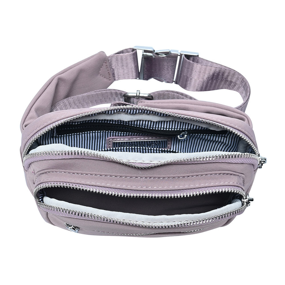 Madeline Love Lavender Solid Rectangle Sling Bag / Fanny Pack / Belt Bag - Bags & Wallets - extra