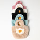 Madeline Love Beige Flower Pointed Faux Fur Mini Tote Bag - Bags & Wallets - desc