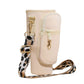 Madeline Love Ivory Solid Tumbler Carrier Holder Leopard Pattern Strap Crossbody Bag - Bags & Wallets - desc