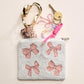 Madeline Love Pink, White Bow Seed Beaded Mini Pouch Bag - Bags & Wallets - extra
