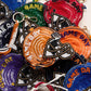 Madeline Love Navy, Yellow NOTRE DAME GAME DAY Football Helmet Sequin Seed Beaded Knot Keychain Mini Pouch Bag - Bags & Wallets - extra