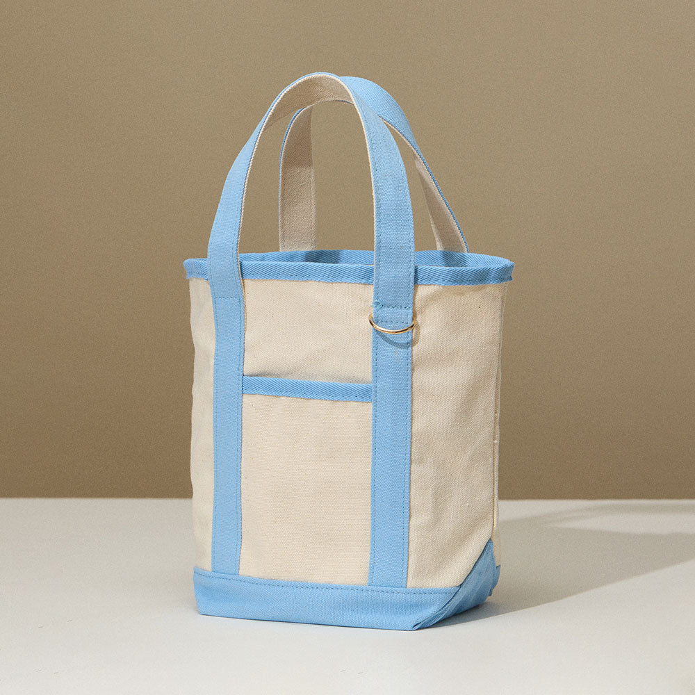Madeline Love Light Blue Small Multi Purpose Canvas Tote Bag - Bags & Wallets - desc