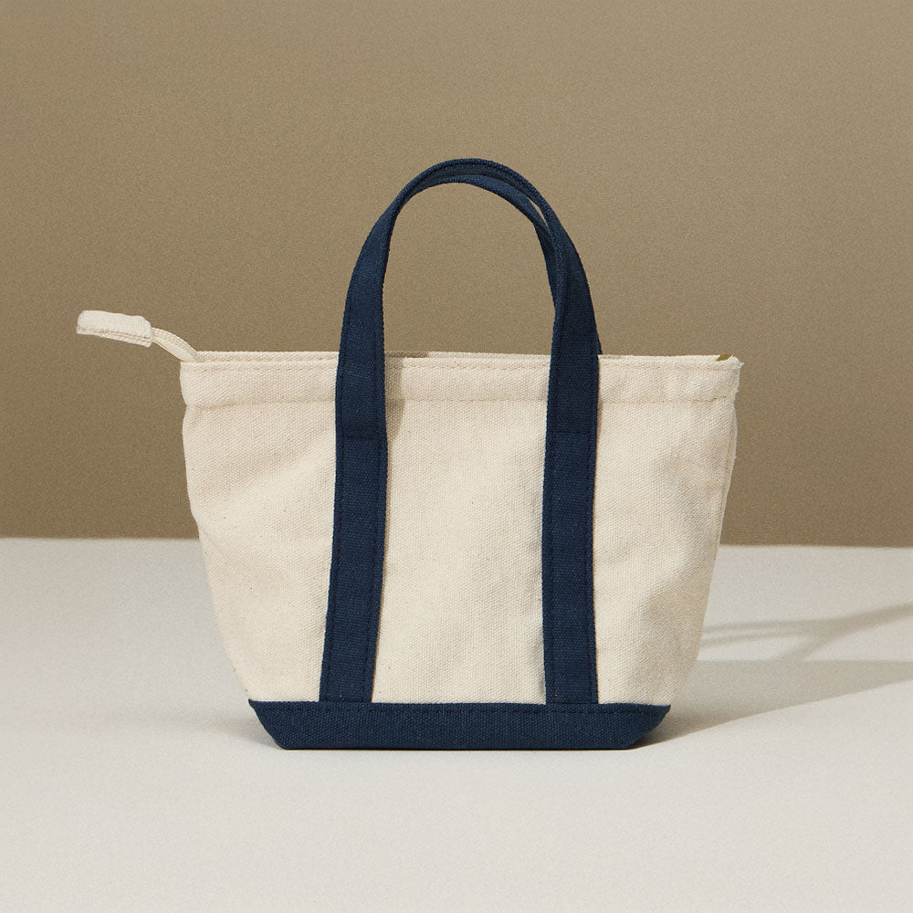 Madeline Love Navy Mini Multi Purpose Compact Canvas Tote Bag - Bags & Wallets