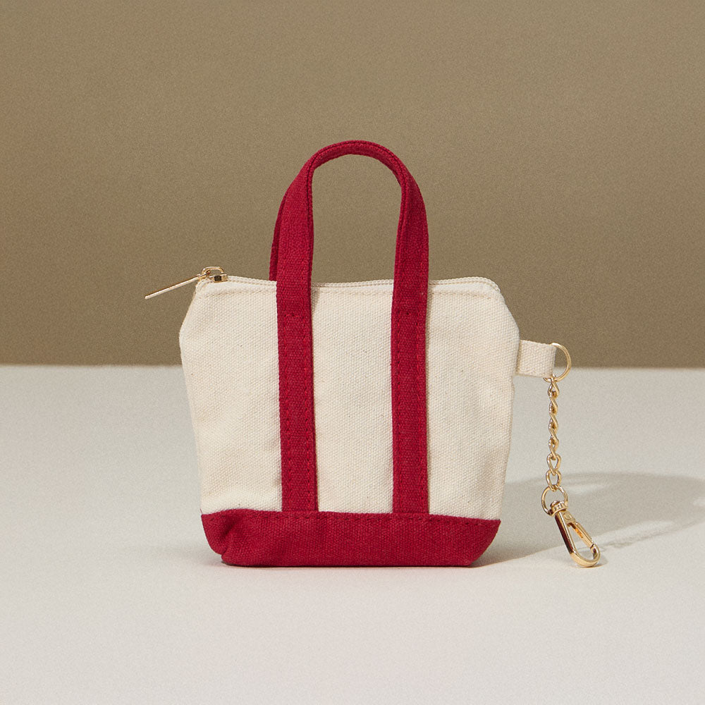 Madeline Love Red Mini Canvas Pouch Bag / Bag Charm - Bags & Wallets