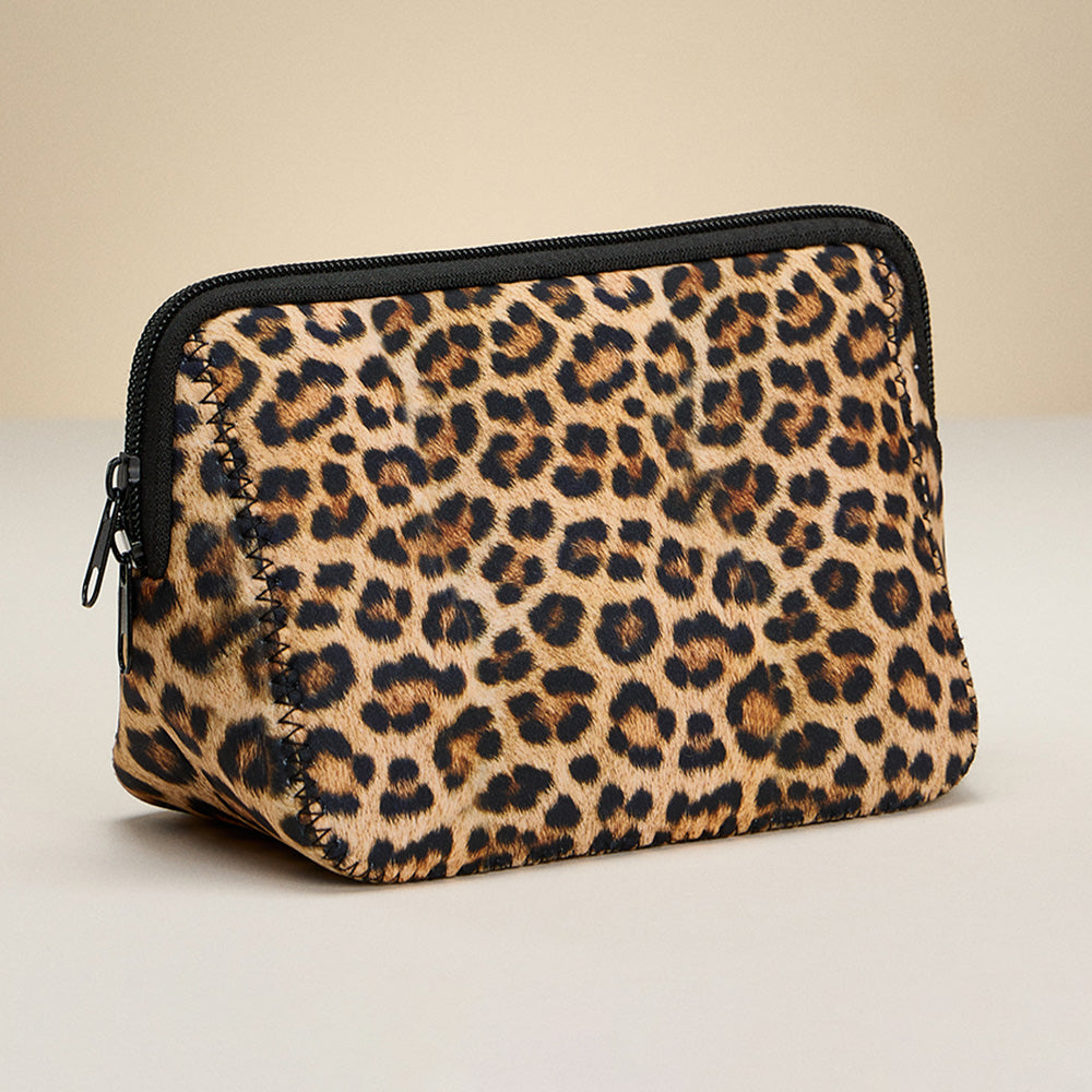 Madeline Love Leopard Leopard Printed Cosmetic Pouch Bag Organizer - Beauty & Cosmetics