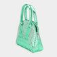 Madeline Love Green Rhinestone Embellished Metallic Tote / Crossbody Bag - Bags & Wallets - extra