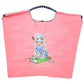 Madeline Love Pink Embroidered Cat Rope Nylon Tote Bag - Bags & Wallets - extra