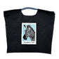 Madeline Love Black Embroidered Zebra Rope Nylon Tote Bag - Bags & Wallets - extra