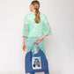 Madeline Love Navy Embroidered Zebra Rope Nylon Tote Bag - Bags & Wallets - extra