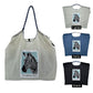 Madeline Love Navy Embroidered Zebra Rope Nylon Tote Bag - Bags & Wallets - extra