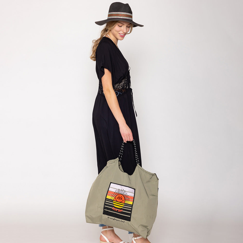 Madeline Love Sage Sun Rope Nylon Tote Bag - Bags & Wallets - extra