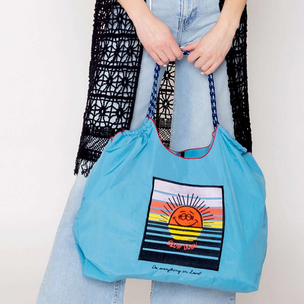 Madeline Love Turquoise Sun Rope Nylon Tote Bag - Bags & Wallets