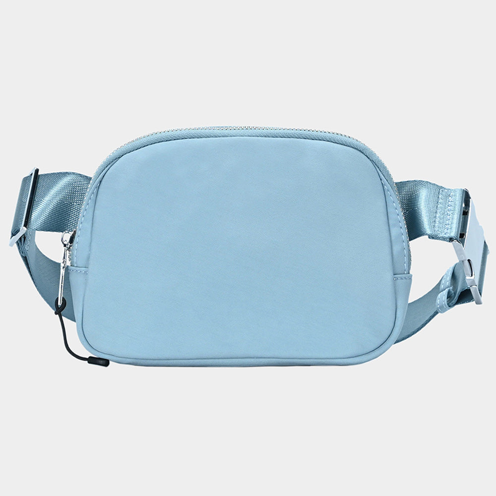 Madeline Love Light Blue Solid Sling Bag / Fanny Pack / Belt Bag - Bags & Wallets