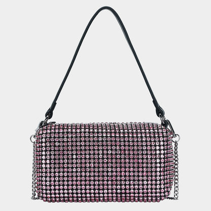 Madeline Love Pink Round Stone Embellished Tote / Crossbody Bag - Bags & Wallets