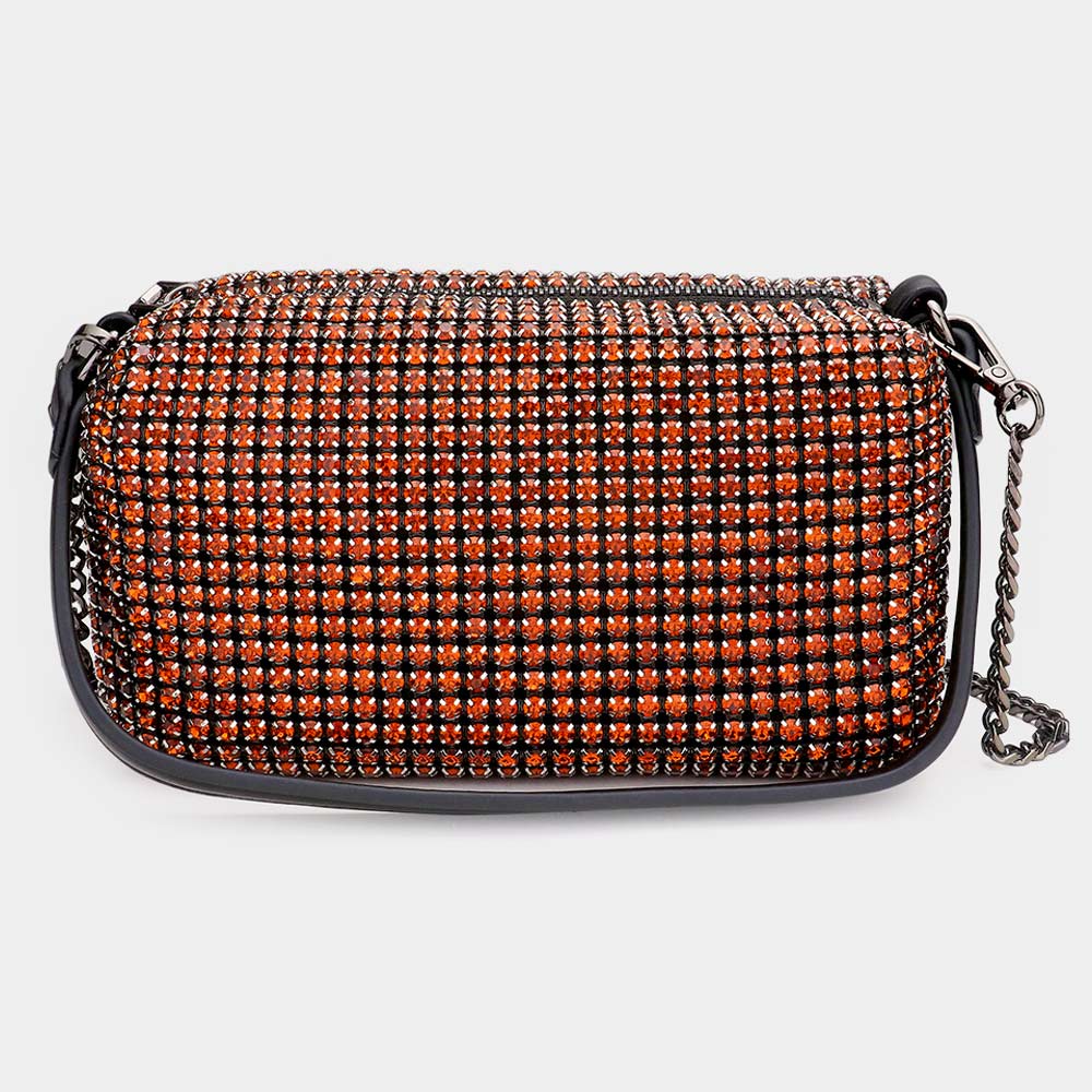 Madeline Love Pink Round Stone Embellished Tote / Crossbody Bag - Bags & Wallets - extra