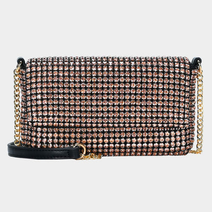 Madeline Love Peach Round Stone Embellished Crossbody Bag - Bags & Wallets