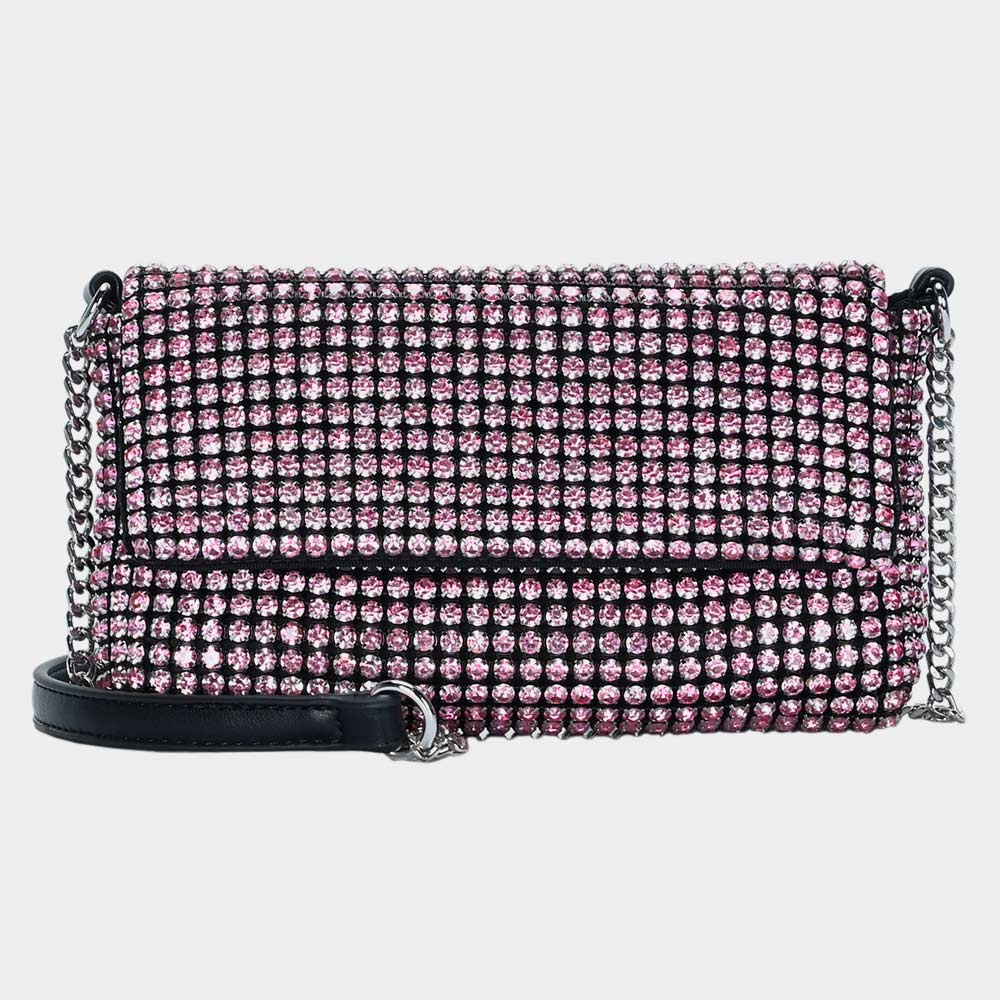 Madeline Love Pink Round Stone Embellished Crossbody Bag - Bags & Wallets