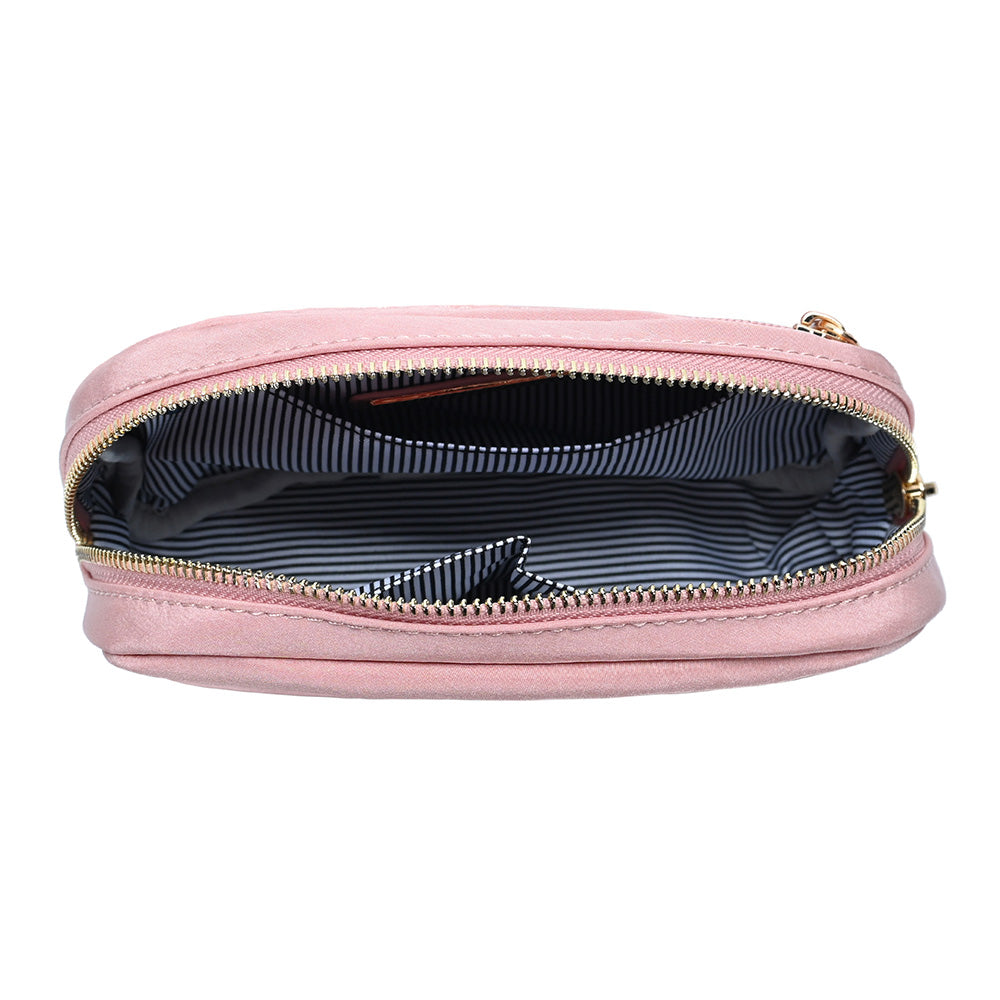 Madeline Love Pink Solid Nylon Crossbody Bag - Bags & Wallets - desc