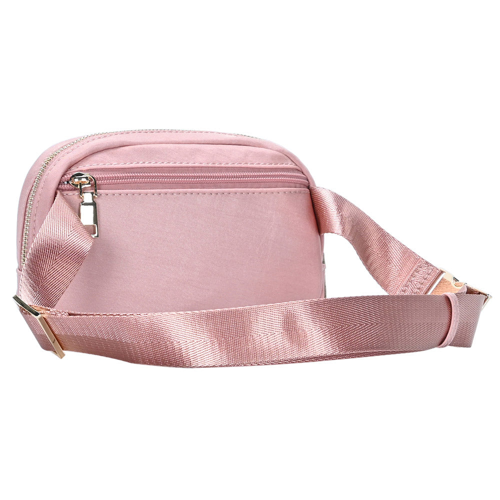 Madeline Love Pink Solid Nylon Crossbody Bag - Bags & Wallets - extra