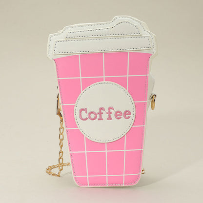 Madeline Love Pink Faux Leather Coffee Cup Crossbody Bag - Bags & Wallets