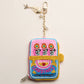 Madeline Love Pink Fishbone Pearl Charm Keychain Sardine Can Seed Beaded Mini Pouch Bag - Bags & Wallets - extra
