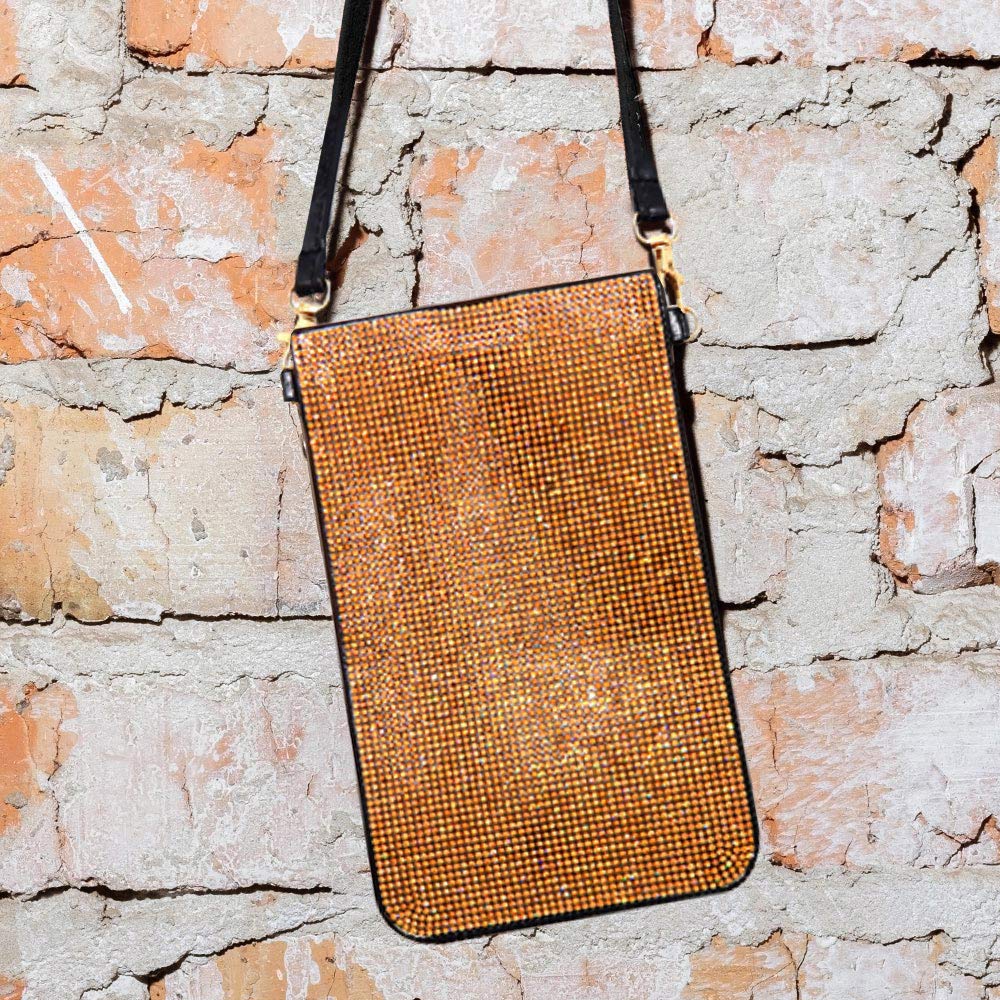Madeline Love Gold Bling Transparent Phone Case Crossbody Bag - Bags & Wallets