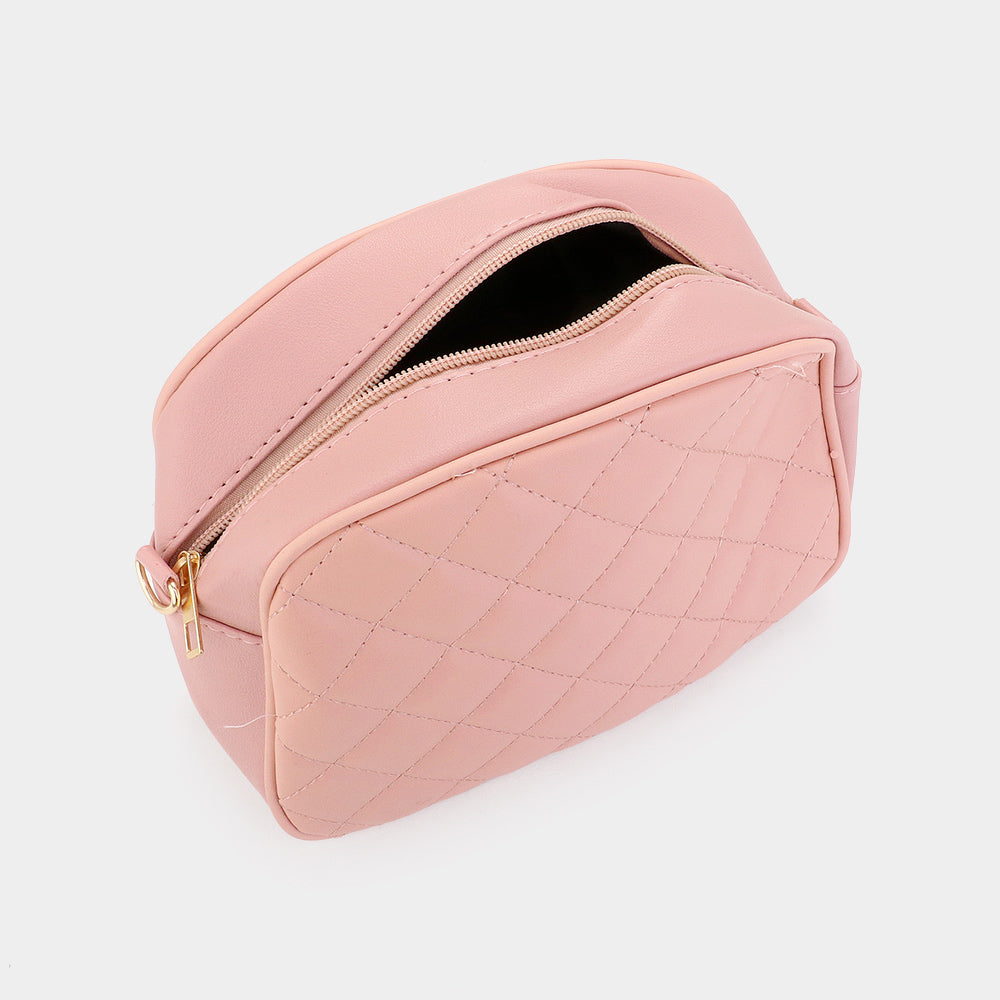 Madeline Love Black Faux Leather Quilted Crossbody Bag - Bags & Wallets - extra