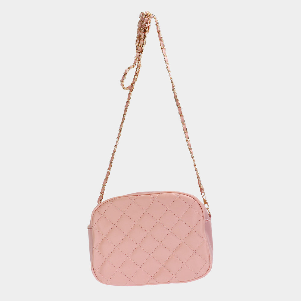 Madeline Love Black Faux Leather Quilted Crossbody Bag - Bags & Wallets - extra