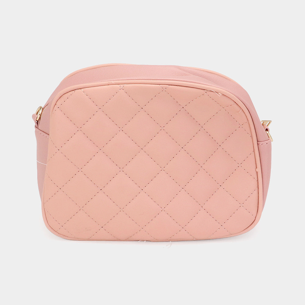 Madeline Love White Faux Leather Quilted Crossbody Bag - Bags & Wallets - desc