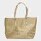 Madeline Love Gold Faux Leather Weave Tote Bag - Bags & Wallets