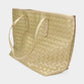 Madeline Love Silver Faux Leather Weave Tote Bag - Bags & Wallets - desc