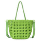 Madeline Love Green 2 in 1 Hand Woven Tote Bag / Crossbody Bag - Bags & Wallets - extra