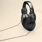 Madeline Love Black Hard Shell Metallic Sculpted Loop Top Handle Handbag - Bags & Wallets - extra